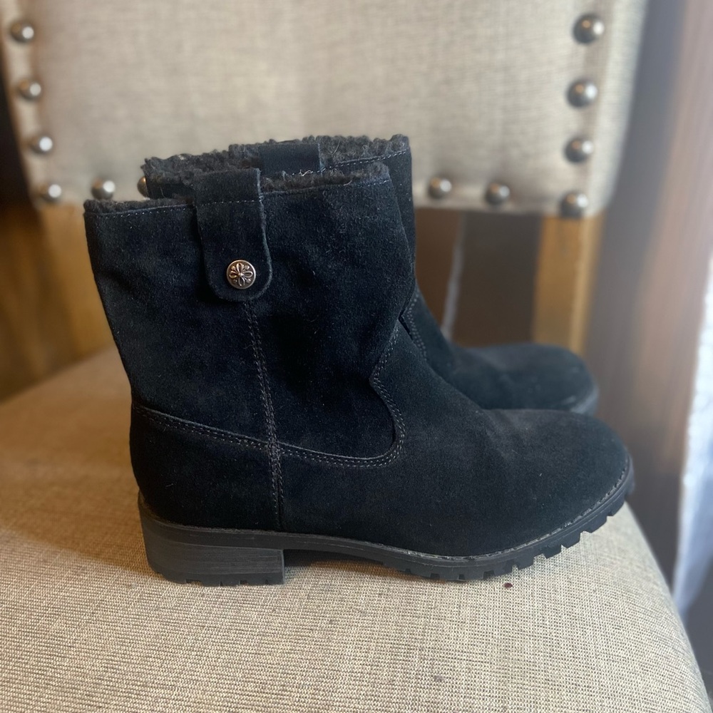 Bjorndal Aspen Black Suede Leather Ankle Boots Women’s 7